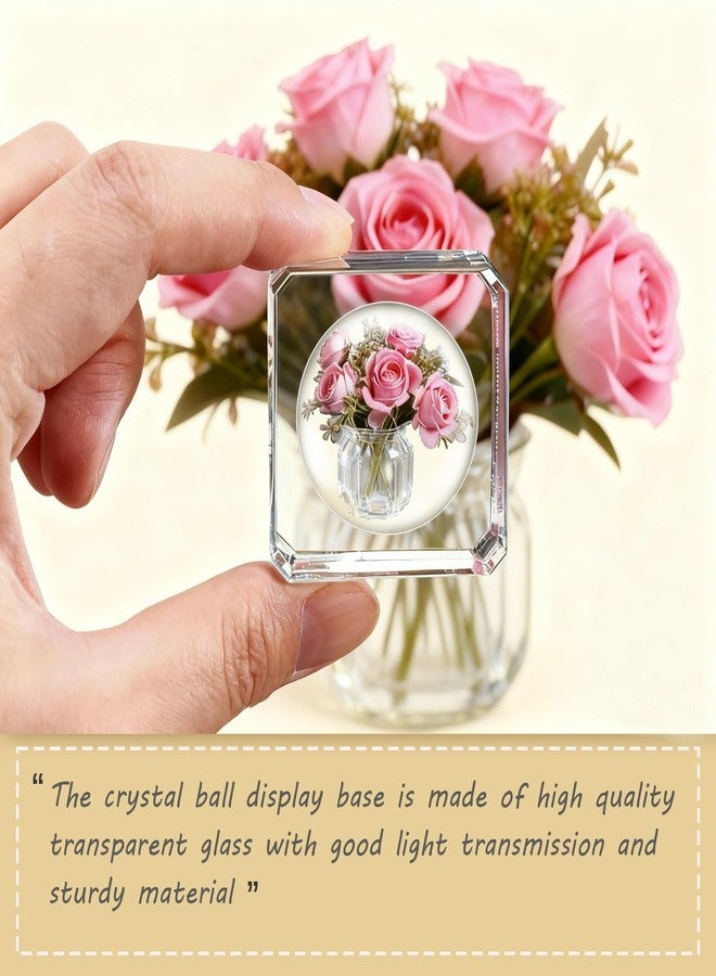 GeryVtee 10PCS Clear Crystal Ball Stand Square Crystal Display Bases Ball Stand for 30-90mm 3D Crystals Spheres Easter Egg Golf Ball Acrylic Home Decoration (5 Size) - Image 3